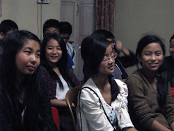 Young people watching animation at the Kids Learning Centre in Dimapur
