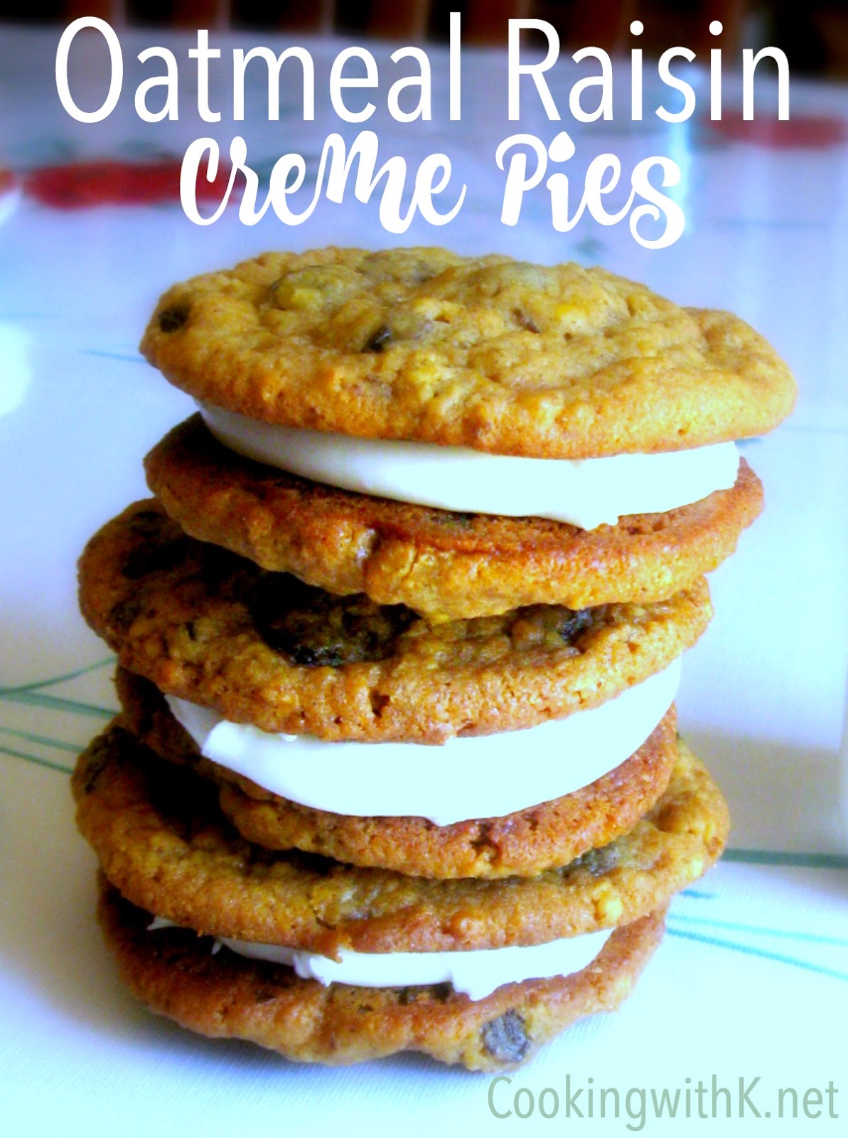 Homemade Oatmeal Raisin Creme Pies