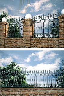 fencing yard and garden with ornamental wrought iron