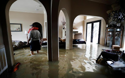 Houston's Flood zone, by Boat: Guinea pigs, gun and Dispair flood houston texas