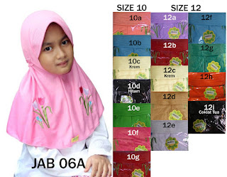 jilbab anak delima jab 06A Size 10-12