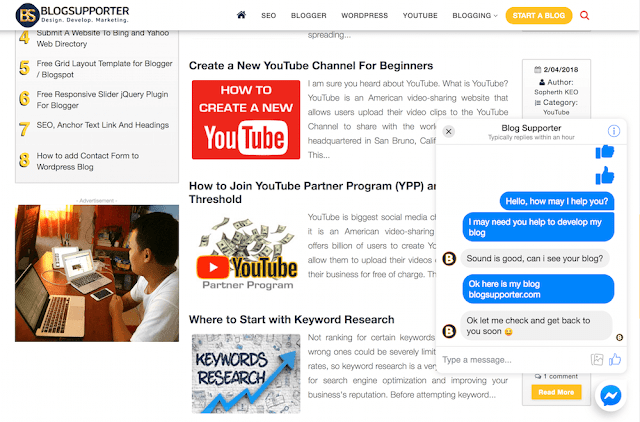 Integrate Facebook Messenger Chat Box on Website
