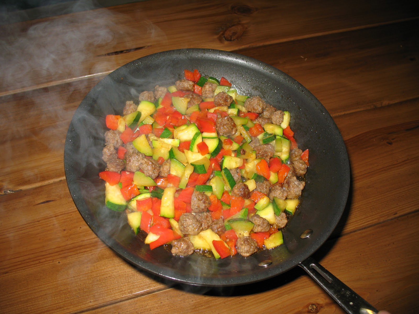 Tiny Serenity Sautéed Sauerkraut with Sausage & Zucchini