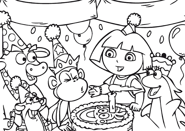 Free Benny the Bull Dora The Explorer Coloring Pages ~ Coloring Store