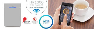 Winix HR1000 Air Cleaner is Wi-Fi Enabled so you can control the unit via your smart-phone with the free Winix Smart App