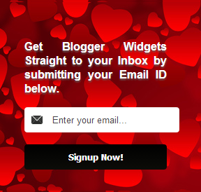 51 Heart Email Subscription Widget For Blogger and Dating Websites