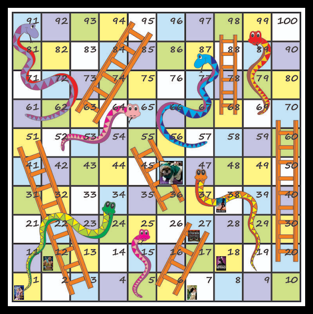 Ani's Book Abyss BookLikes Snakes and Ladders Dice Roll 5 & 6
