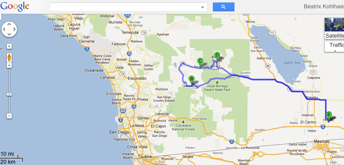 Dinner For Two To Julian, CA and Borrego Springs, CA