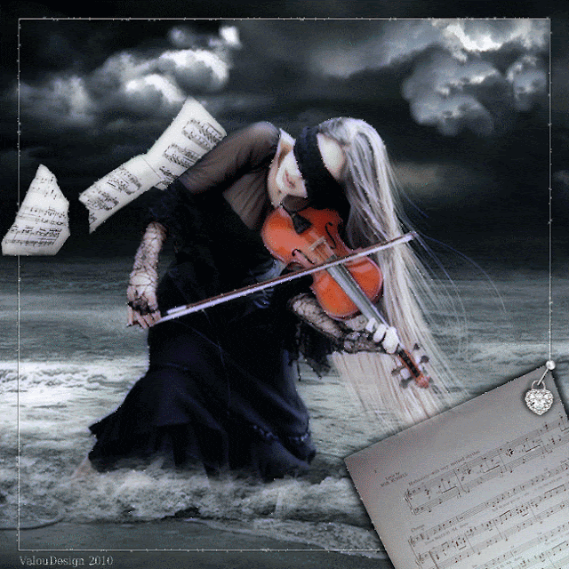 diseño chica con violin