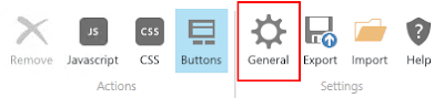 SharePoint Forms Designer General Settings button