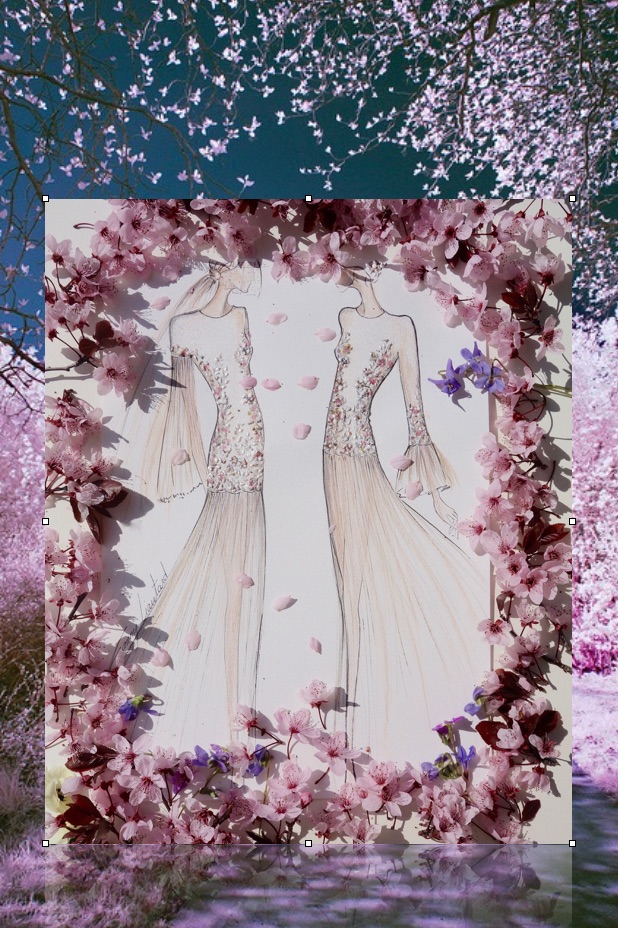 dessin de la collection les mariées de Fanny Liautard Robe de Mariée, robe de mariage, robe de soirée@ Fanny Liautard