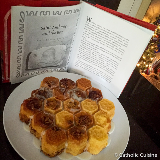 Catholic Cuisine St. Ambrose and the Bees Cake