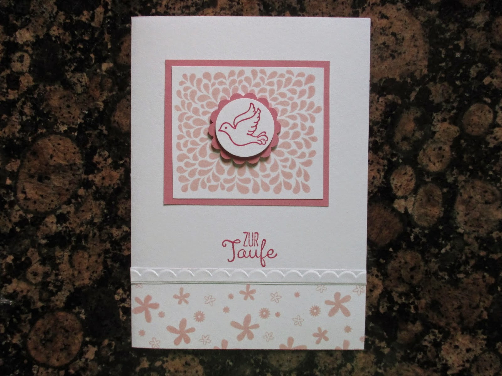 Christliche Taufkarte Für Mädchen – Einzelkarte Inkl. Passendem Weißen Umschlag, 12,7 X 17,8 Cm