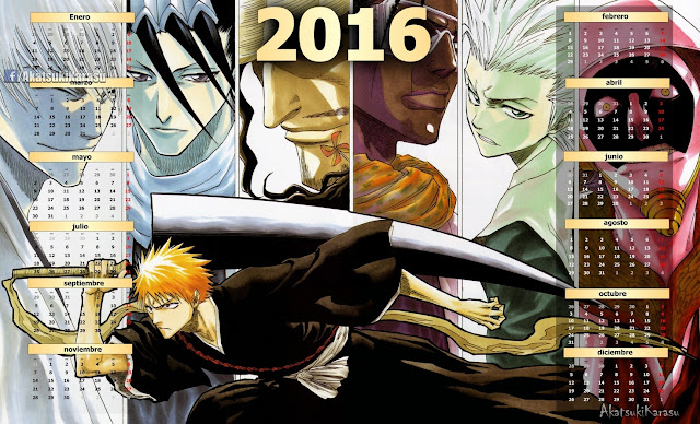 calendario 2016 bleach