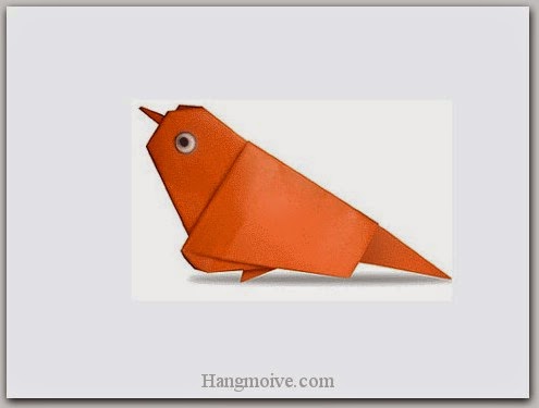 Cách gấp, xếp con chim sẻ bằng giấy origami - Video hướng dẫn xếp hình Động vật - How to fold a Sparrow
