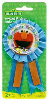 Sesame Street Elmo Party Confetti Pouch Award Ribbon