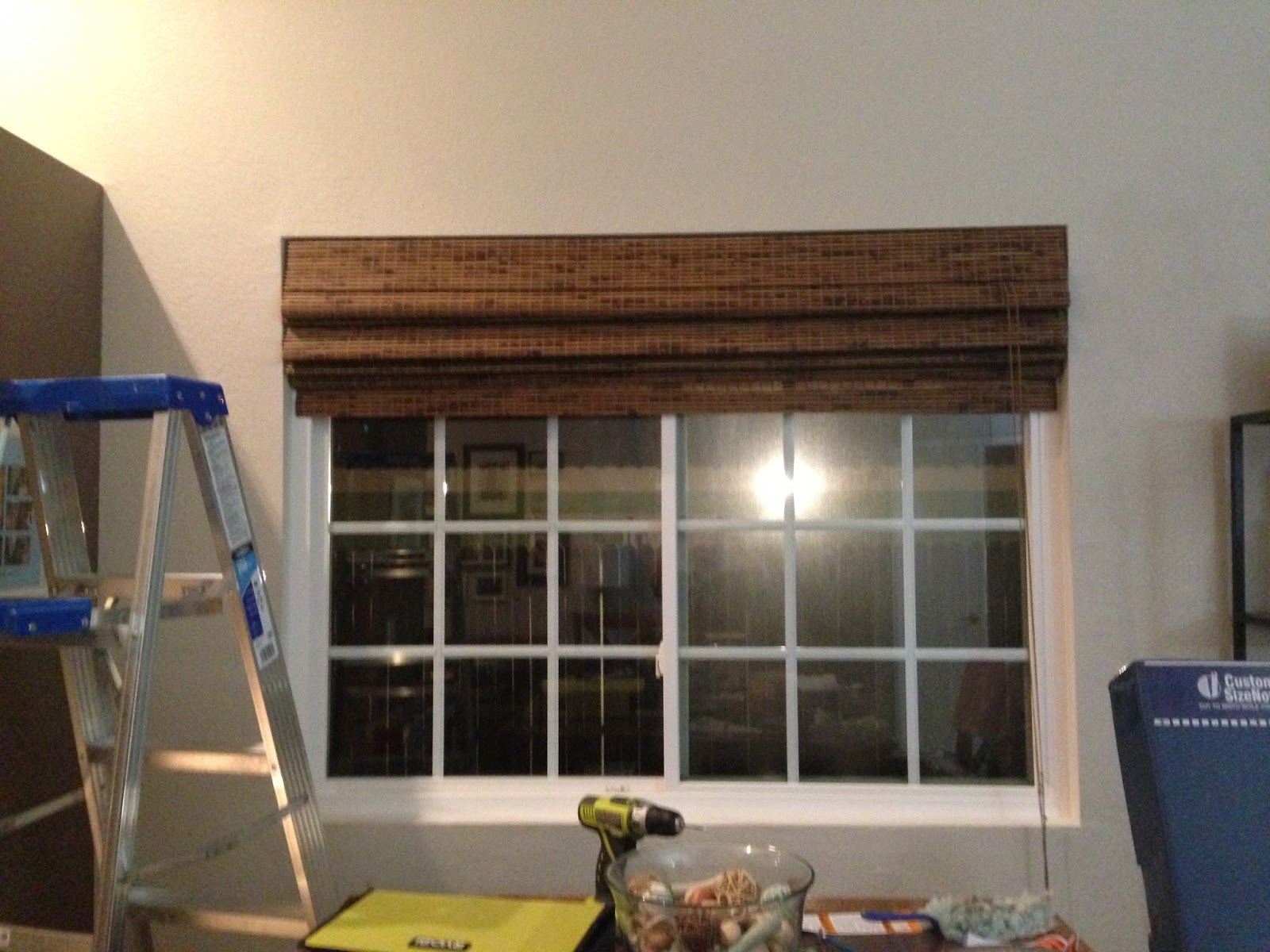 Adventures in DIY Bamboo Roman Shades Dining Room Update