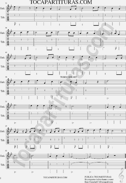  Pirates of Caribbean Tabs Easy sheet music for guitar Fingering Notes Partition Spartiti Guitarra