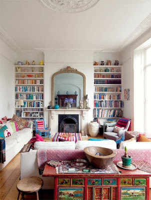 Pure White with Colorful Furniture Pure White with Colorful Furniture