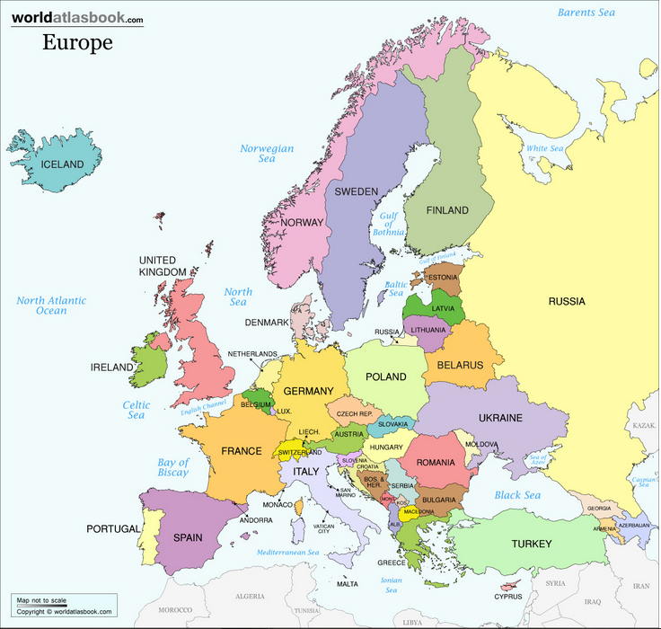 Map Of Europe With Major Cities And Capitals