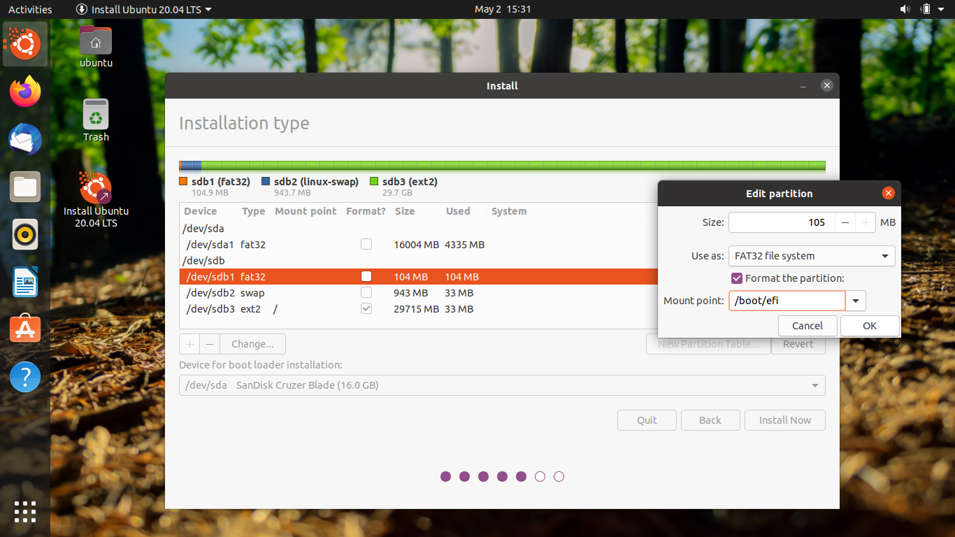 Step By Step to Install Ubuntu 20.04 with Optional UEFI, Dualboot, and