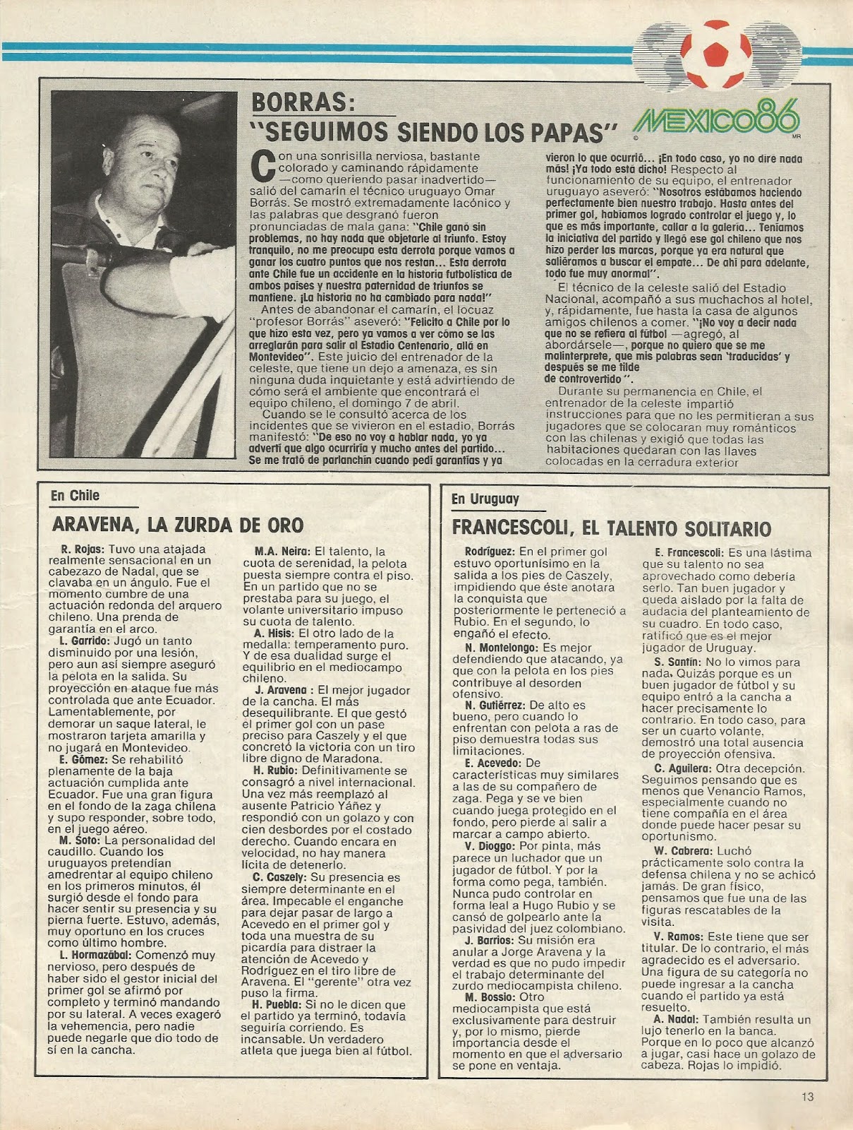 Partidos de la Roja [24/03/1985] ChileUruguay 20