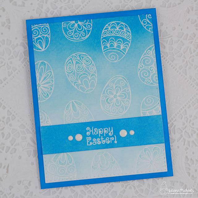 Happy Easter Cards with Ombre Background by Juliana Michaels featuring Newton's Nook Beautiful Spring Stamp Set