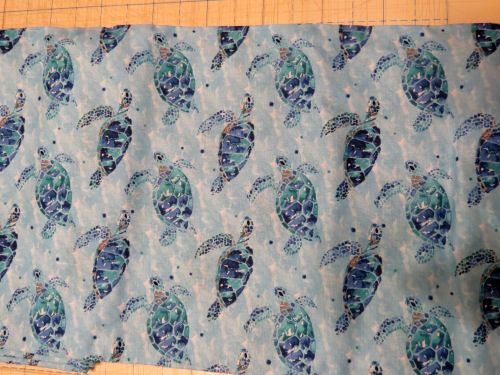 fabric with sea turtles