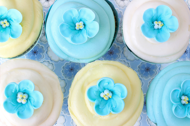 Cupcakes con flores