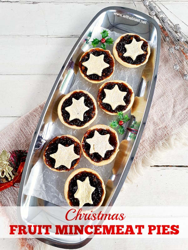 Sweet, fruity Traditional Christmas Fruit Mincemeat Pies - easy to make, easy to eat !