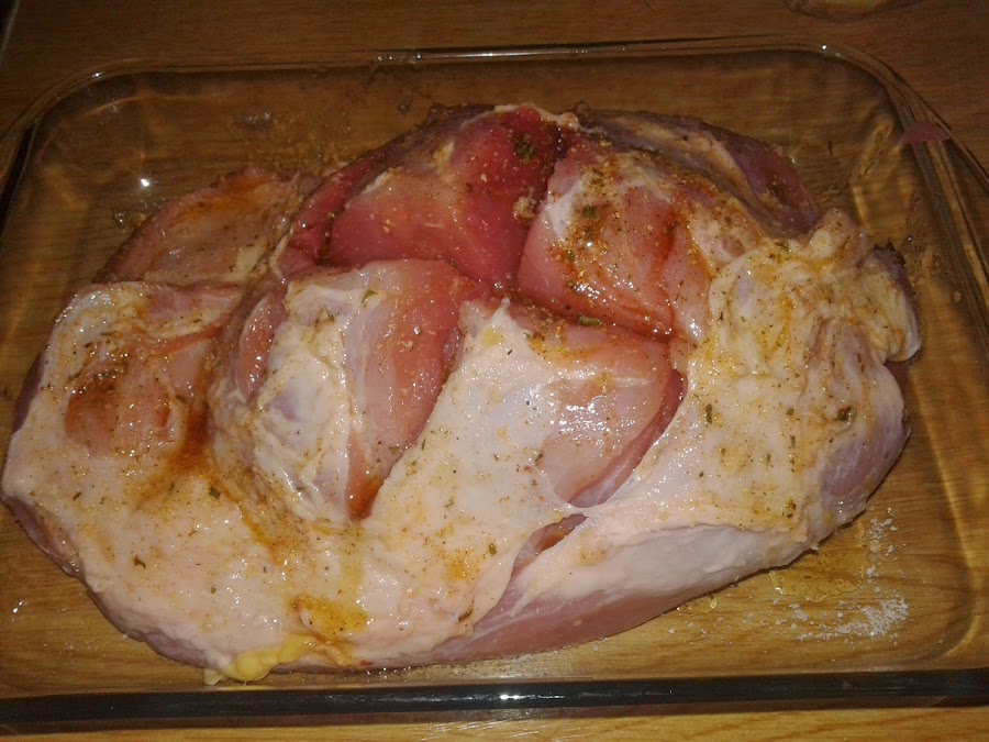 preparación jamón asado