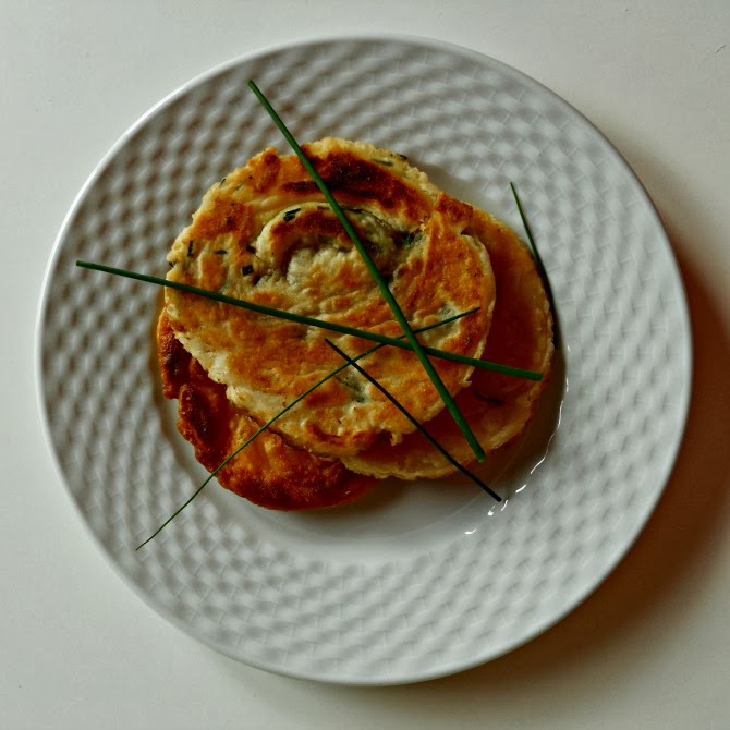 frittelle cinesi - chinese chives pancakes