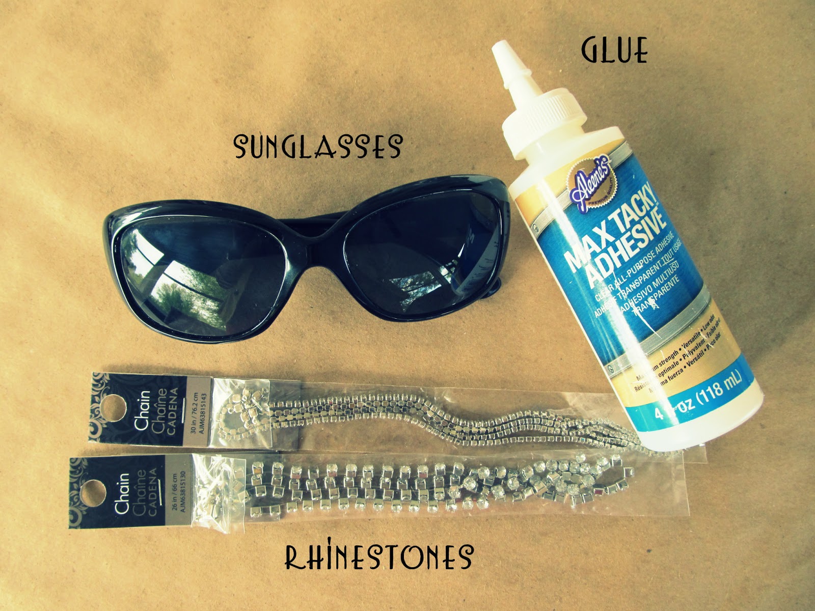 WobiSobi Rhinestone Sunglasses, DIY