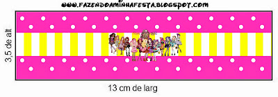 Ever After High Amarillo y Rosa: Etiquetas para Candy Bar para Imprimir Gratis. Etiquetas de Ever After High Amarillo y Rosa para imprimir gratis.