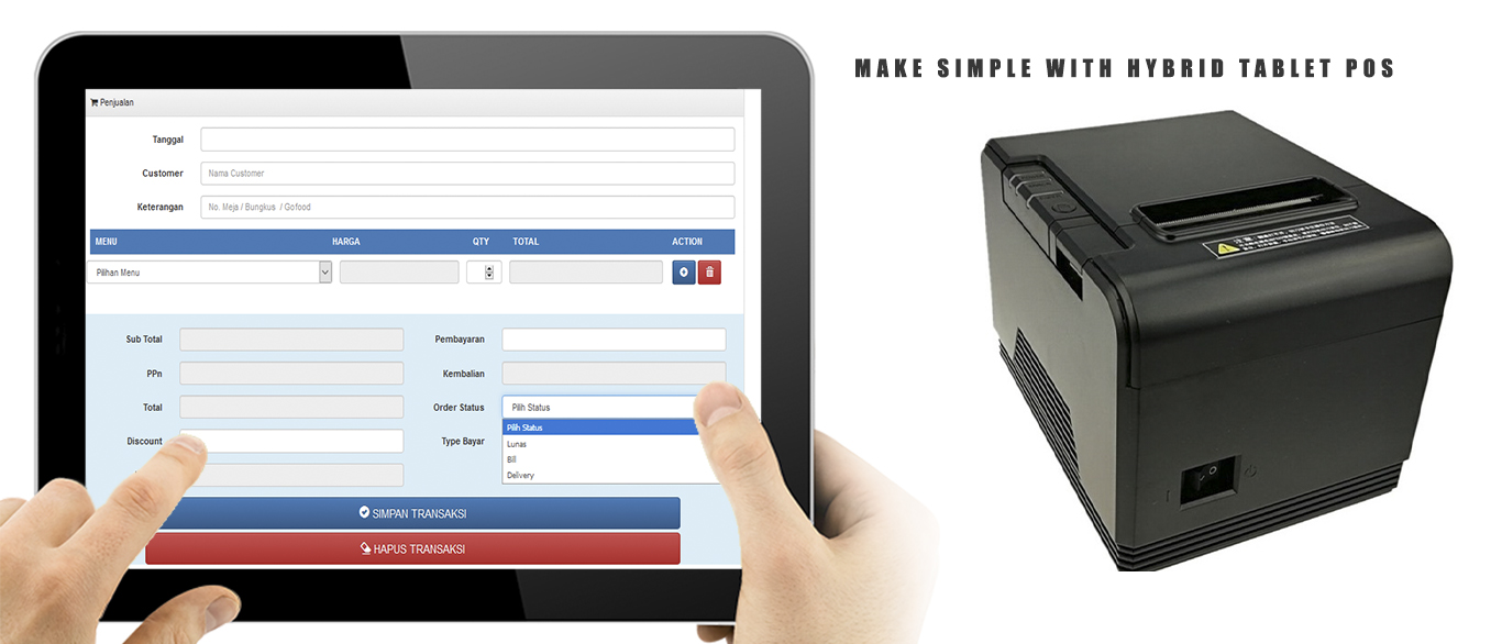 Restoran cafe online system mobile