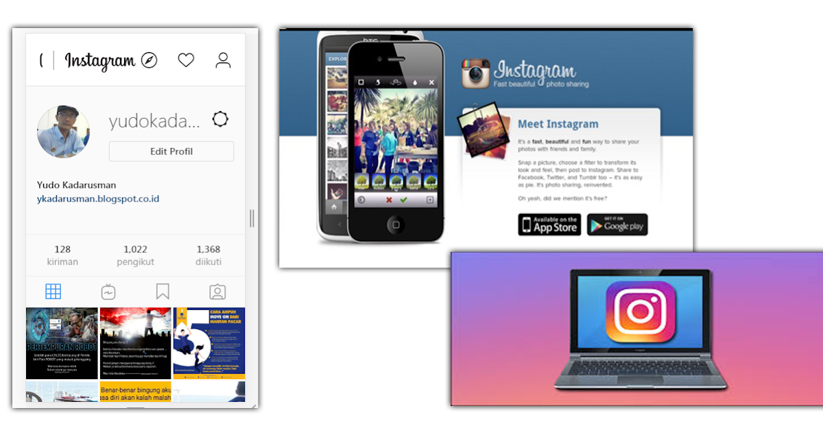 Cara Upload Foto  Instagram  Lewat PC  dan Laptop  Tanpa 