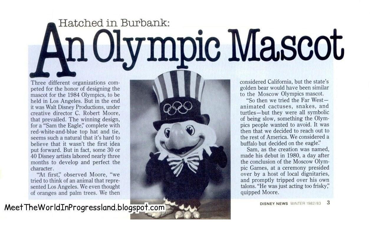 Decathlon Olympic Pin Mascot Sam the Eagle 1984 Los 