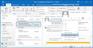 Cara Menambahkan Kontak Email Baru di Microsoft Outlook 2016