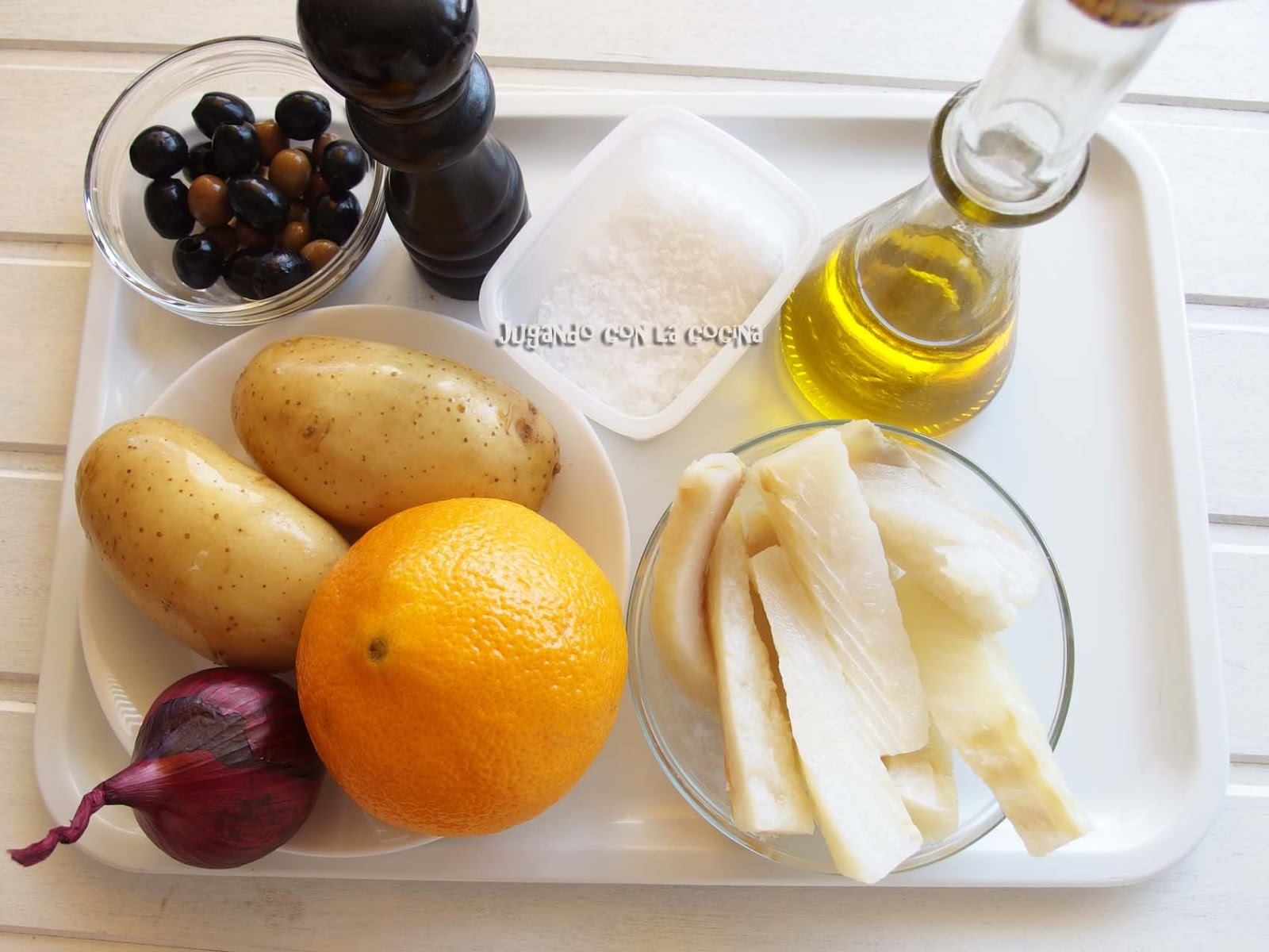 ensalada de bacalao y naranja