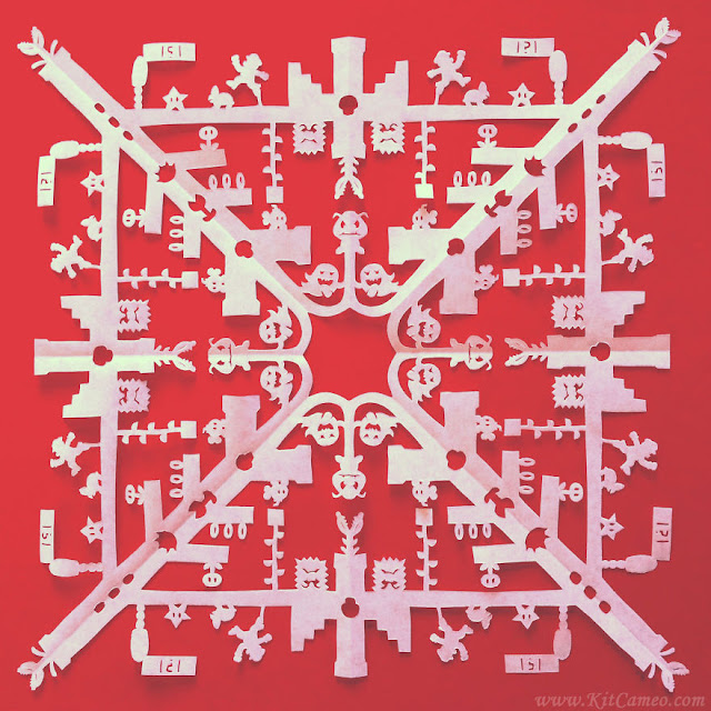 paper-cut snowflakes with highly detailed