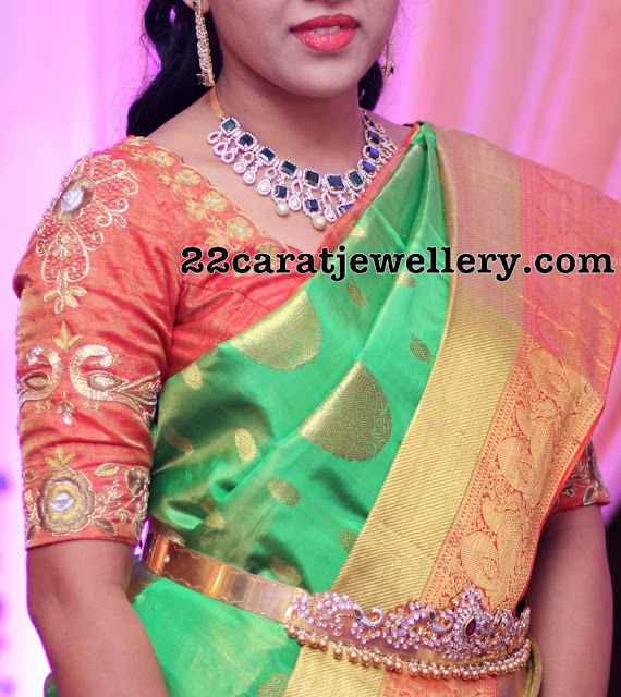 Emeralds Set Pachi Vaddanam