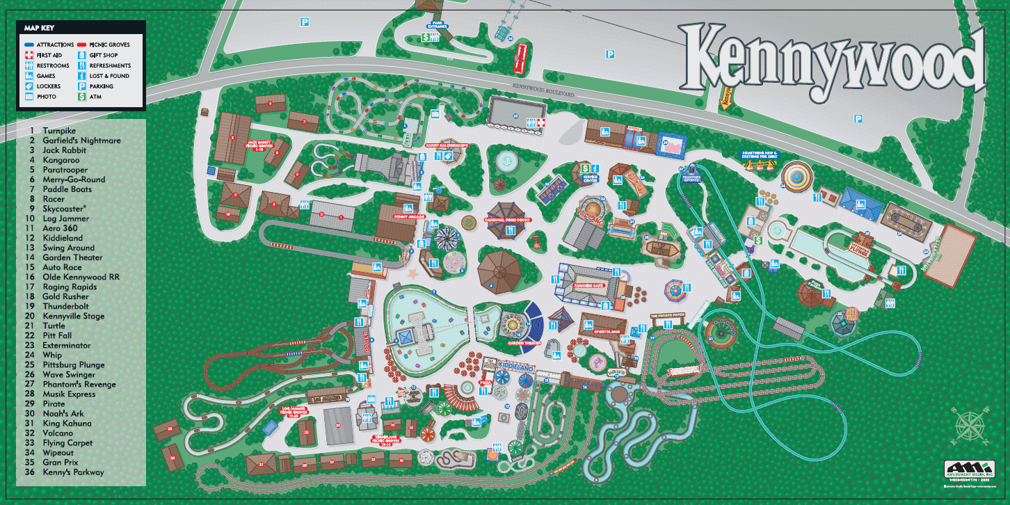 Printable Kennywood Park Map
