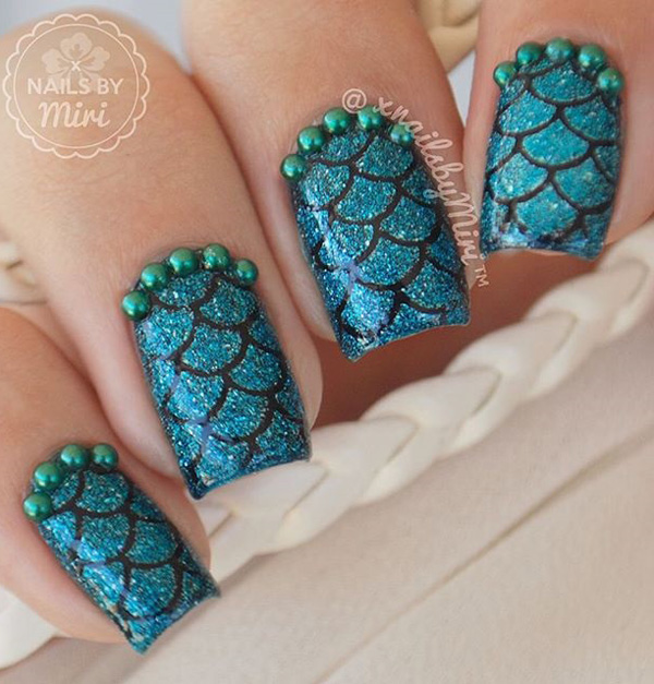 40+ Amazing Ocean Nail Art Ideas