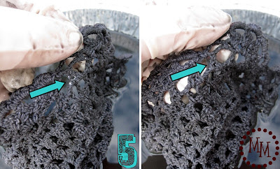 dying doilies black step 5