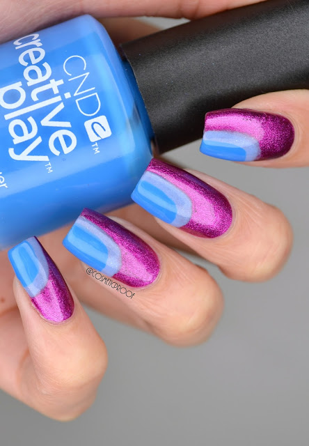 CND Creative Play Blue and Purple Nail Art 