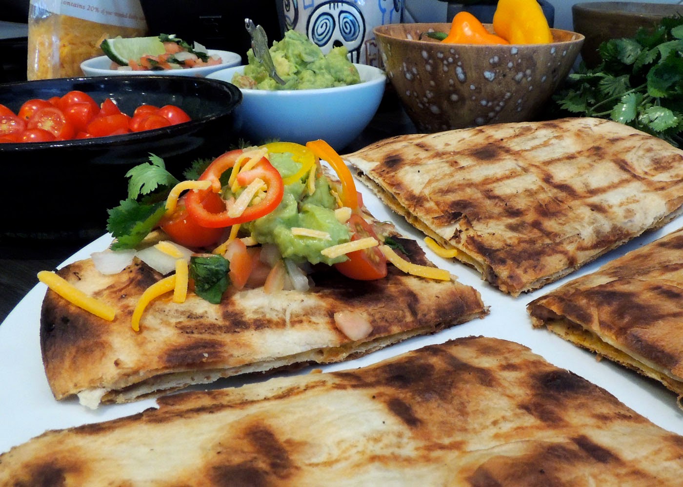 grilled tortillas with salsa