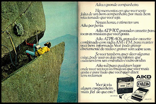 Aiko - Evadin, cassette, anos 70.  1974. década de 70. os anos 70; propaganda na década de 70; Brazil in the 70s, história anos 70; Oswaldo Hernandez;