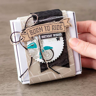 3 Mini Pizza Box Projects ~ Stampin' Up! Born to Ride