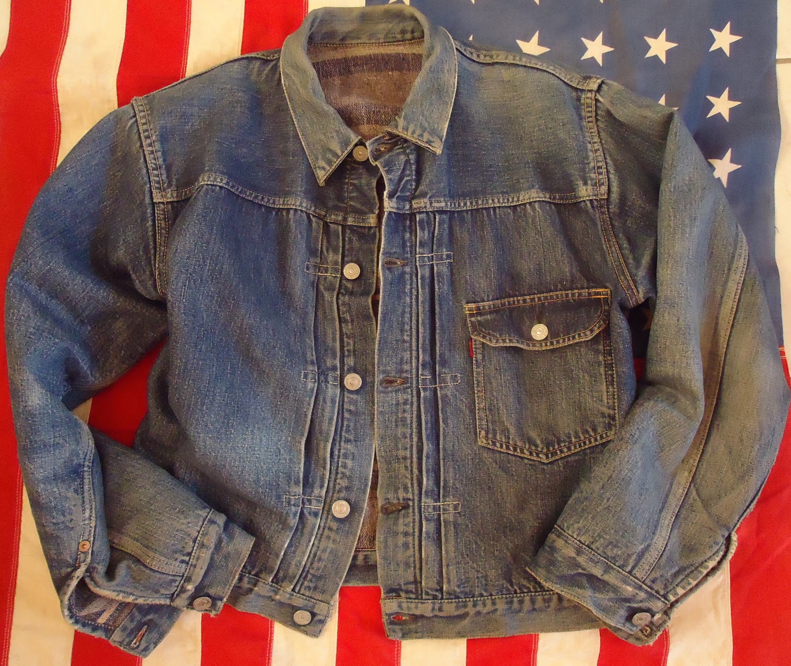 DENIM'S ARK TYPE I LEVI'S JACKET, ORIGINAL 1950, BLANKET LINING