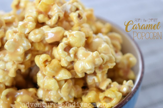 soft and chewy caramel popcorn